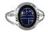 Authentic Sterling Silver Southwestern Lapis Inlay Ring Size 6-3/4 WX61141
